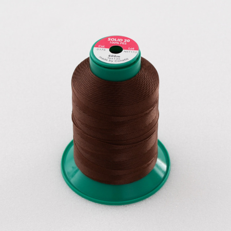 Нитки SOLID 20 артикул 0175 600м ШОКОЛАДНЫЙ