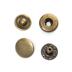 Кнопка альфа 12,5мм антик 50шт 5743