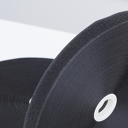 Лента контактная черная 20мм Петля 25метров